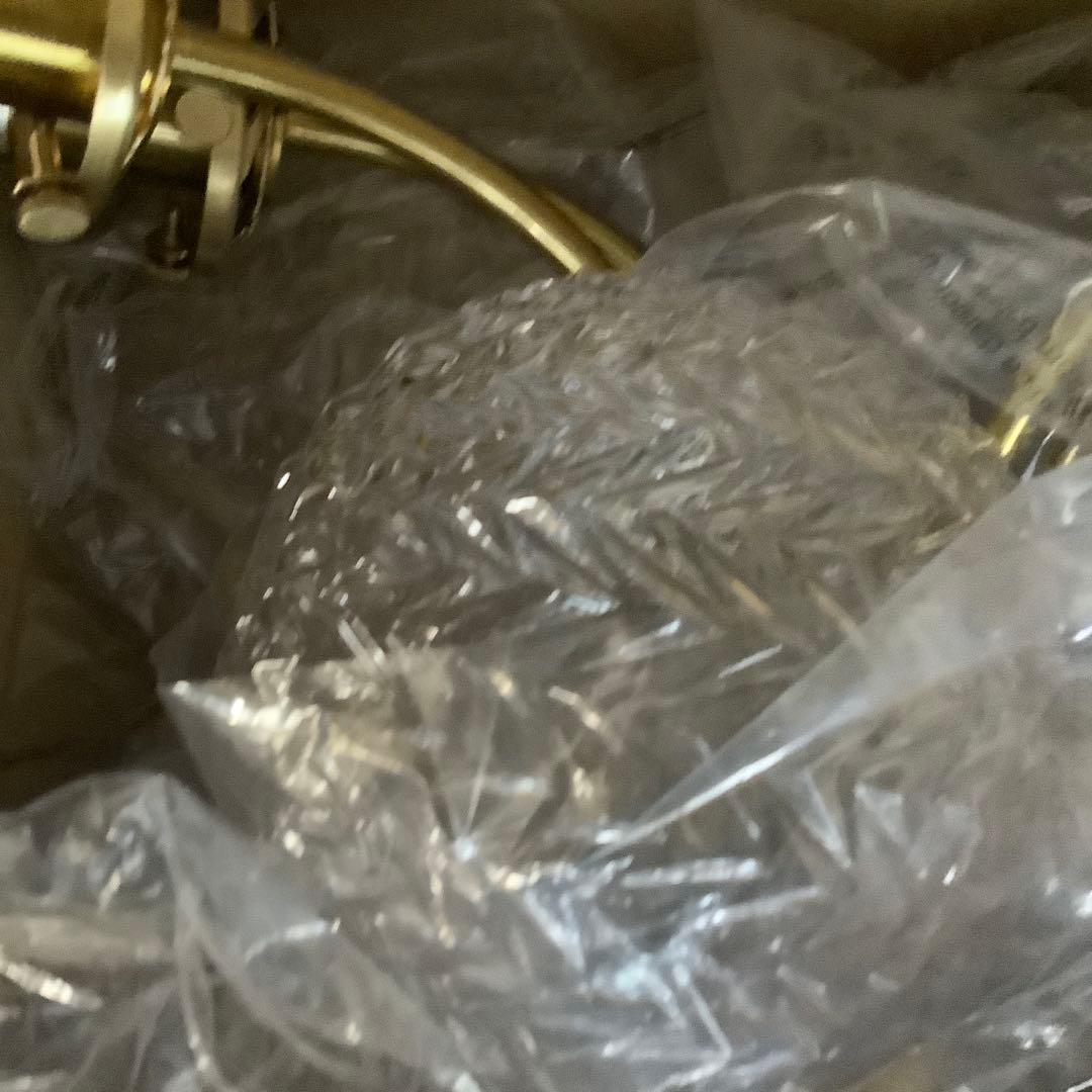 クリスタルガラス シャンデリア ゴールド