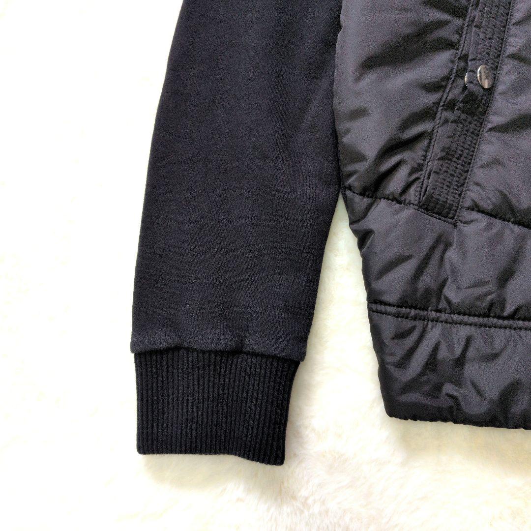 【大人気】DIESEL 異素材ミックス 切替 パーカー 中綿 S