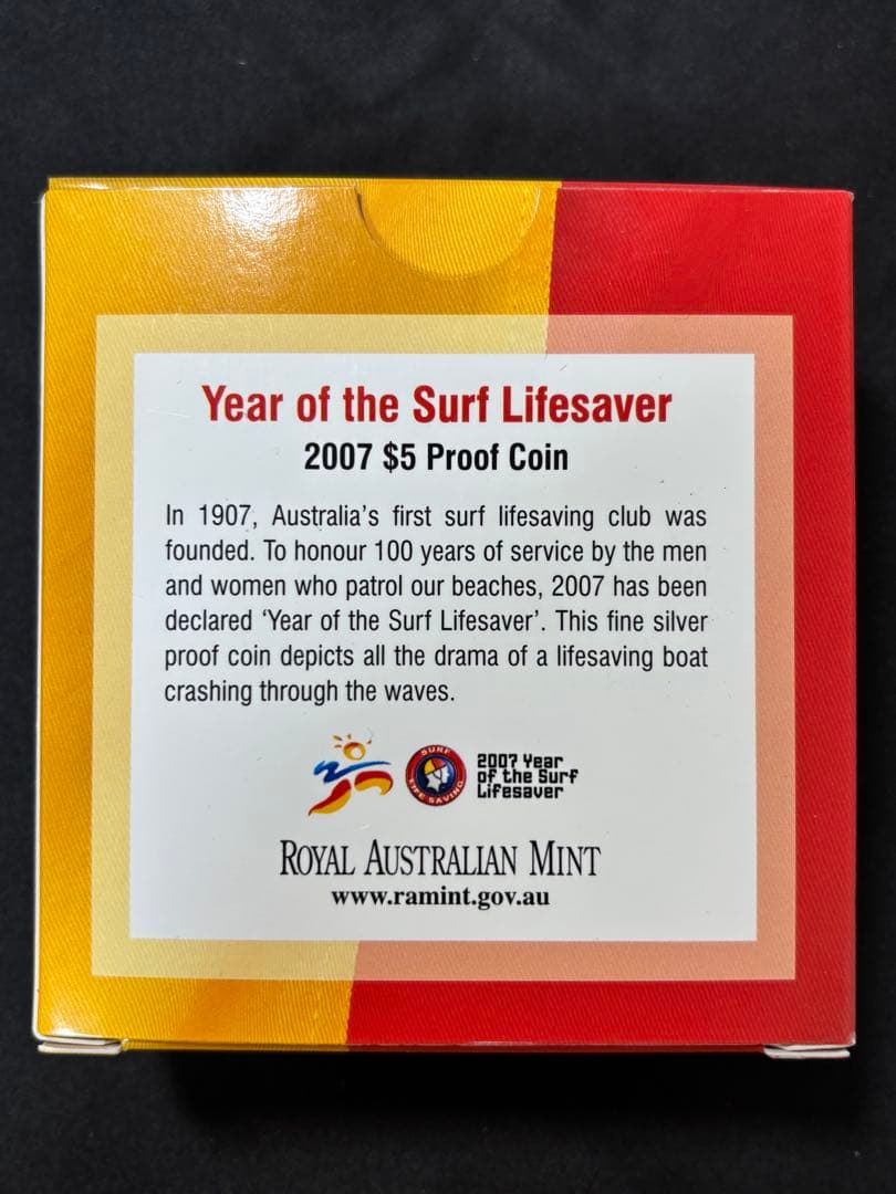 【純銀製】オーストラリア・サーフライフセーバープルーフ純銀36.9g！