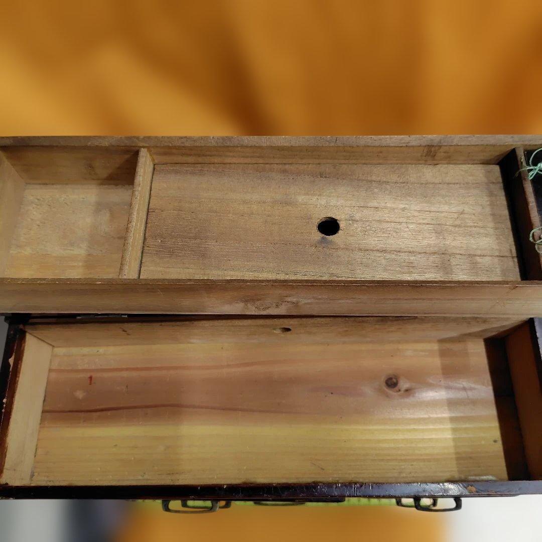 アンティーク木製引き出し収納
