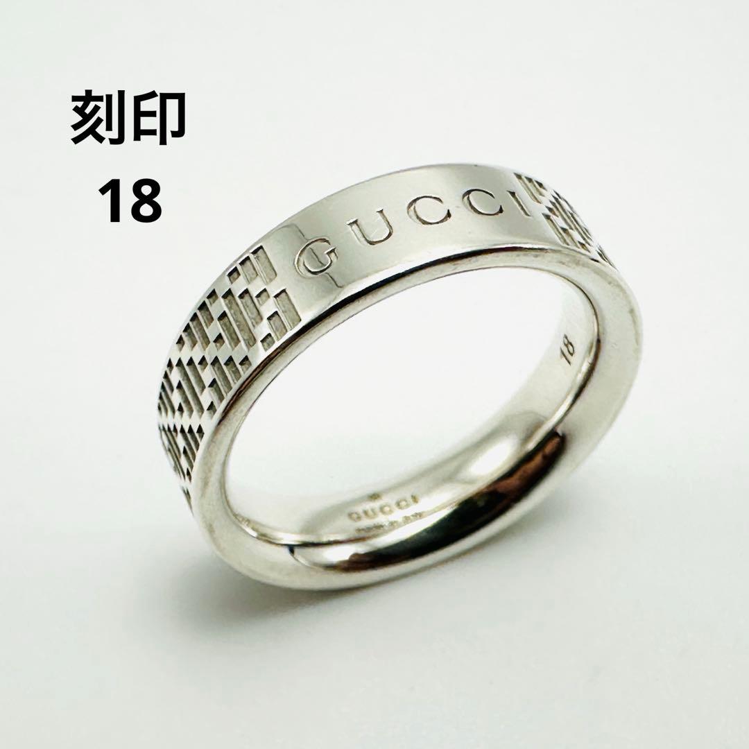 現行品　GUCCI ディアマンテ　リング　シルバー　Ag925 18刻印