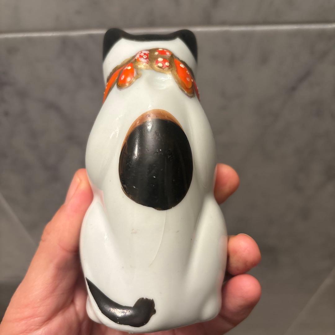 江戸時代後期　神秘的な瞳でとても雰囲気のあるお金や良き人を招く招き猫