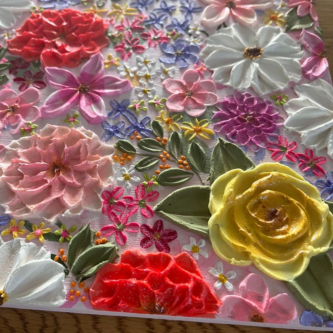 絵画 フラワーアート 花の絵 現代アート アートパネル　花柄　フランフラン