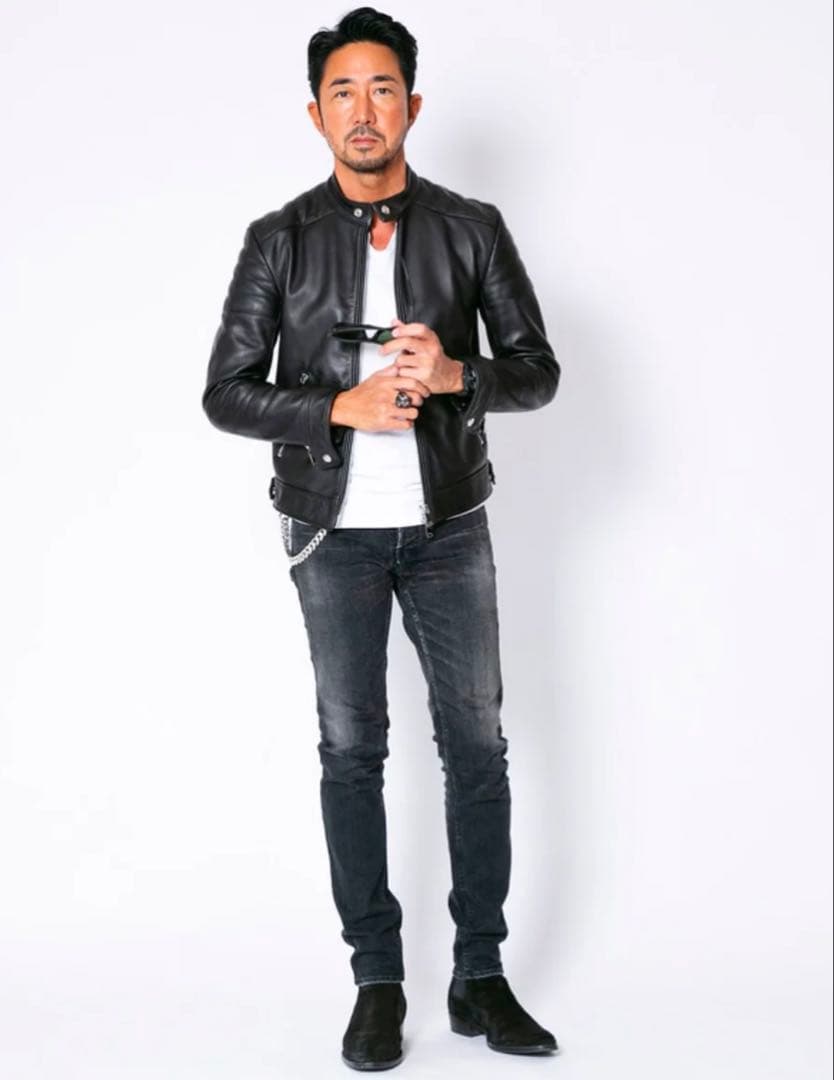 FIXER フィクサー 02 ブラック レザー ライダースジャケット サイズ50