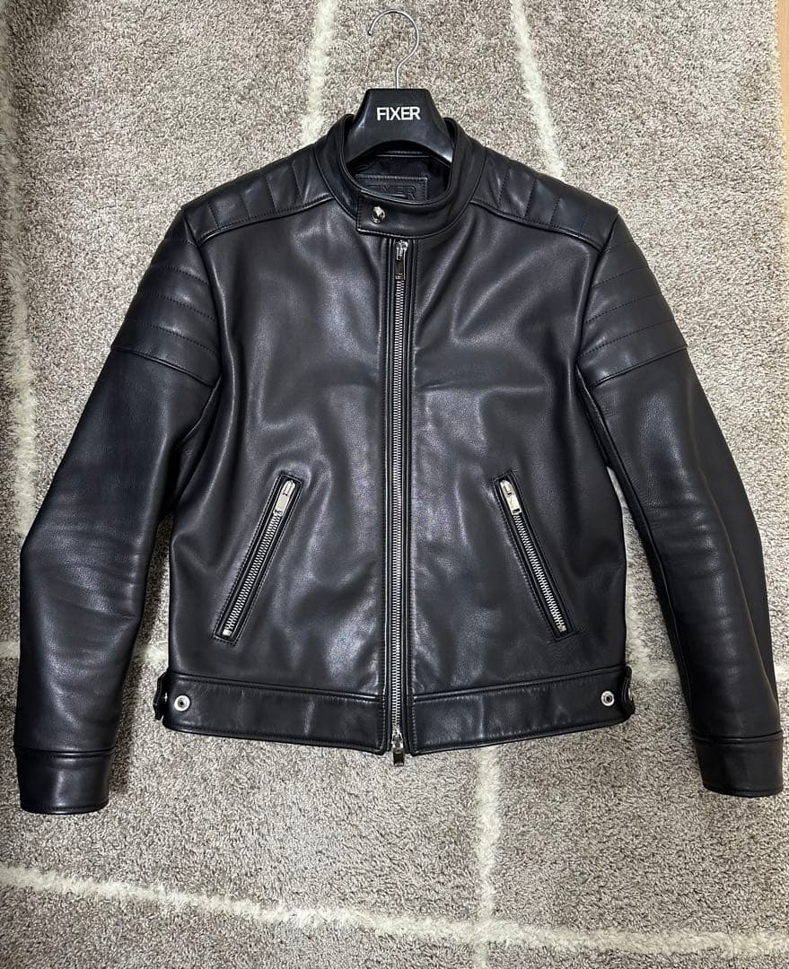 FIXER フィクサー 02 ブラック レザー ライダースジャケット サイズ50