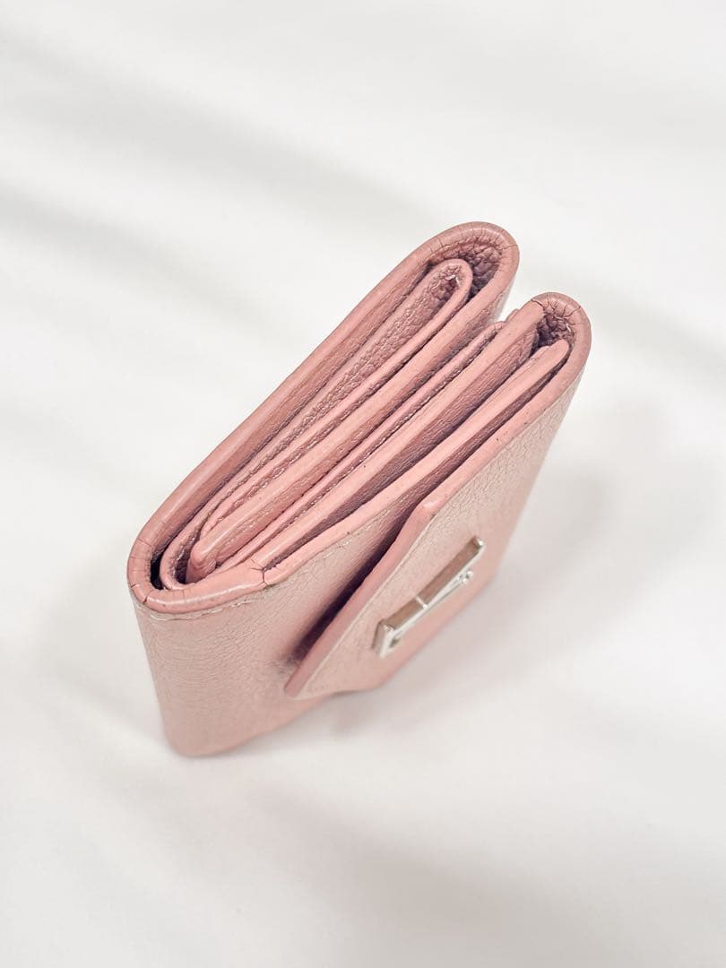 だ*ち様 LV ルイヴィトン ピンク 三つ折り財布 コンパクト ミニ財布 可愛い