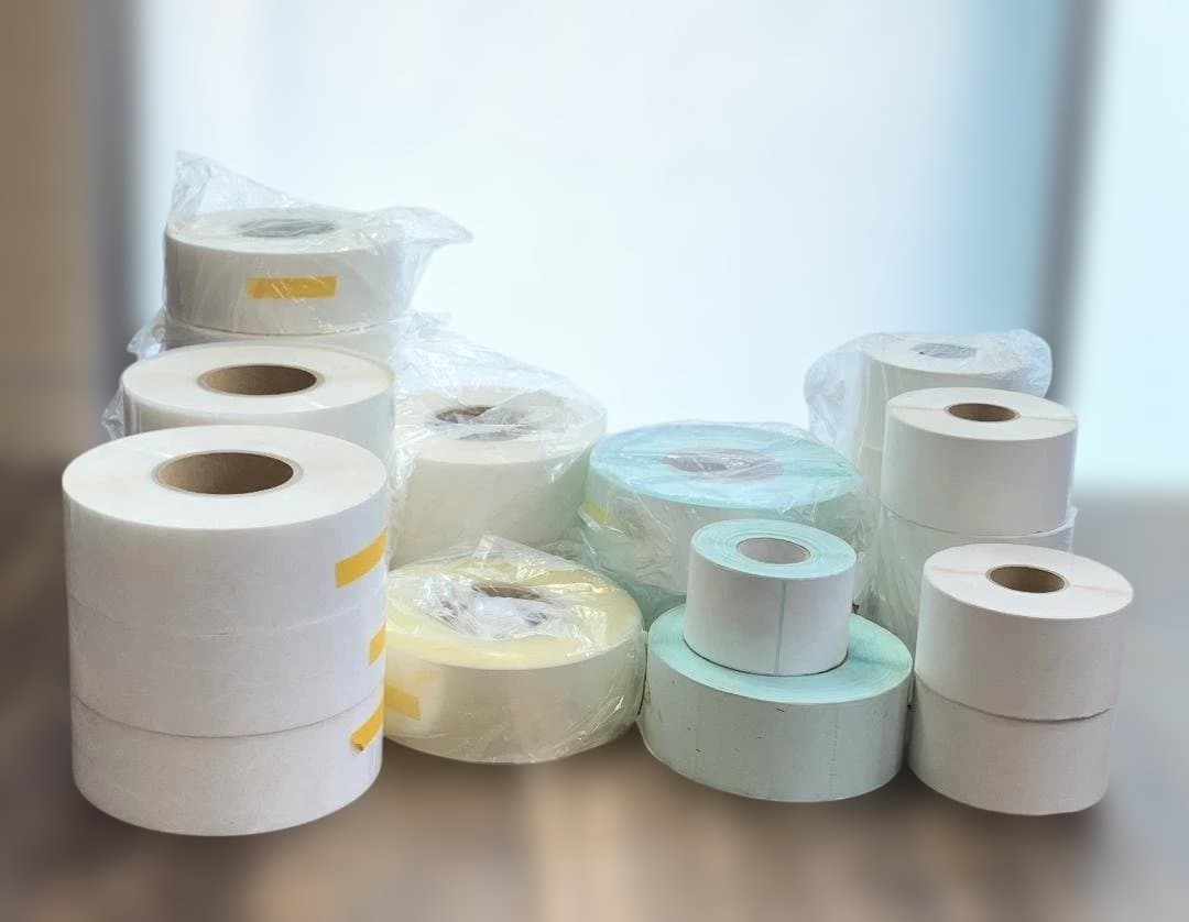 開封済み保管品 業務用包装フィルム 感熱ロール紙ラベル TK60-100