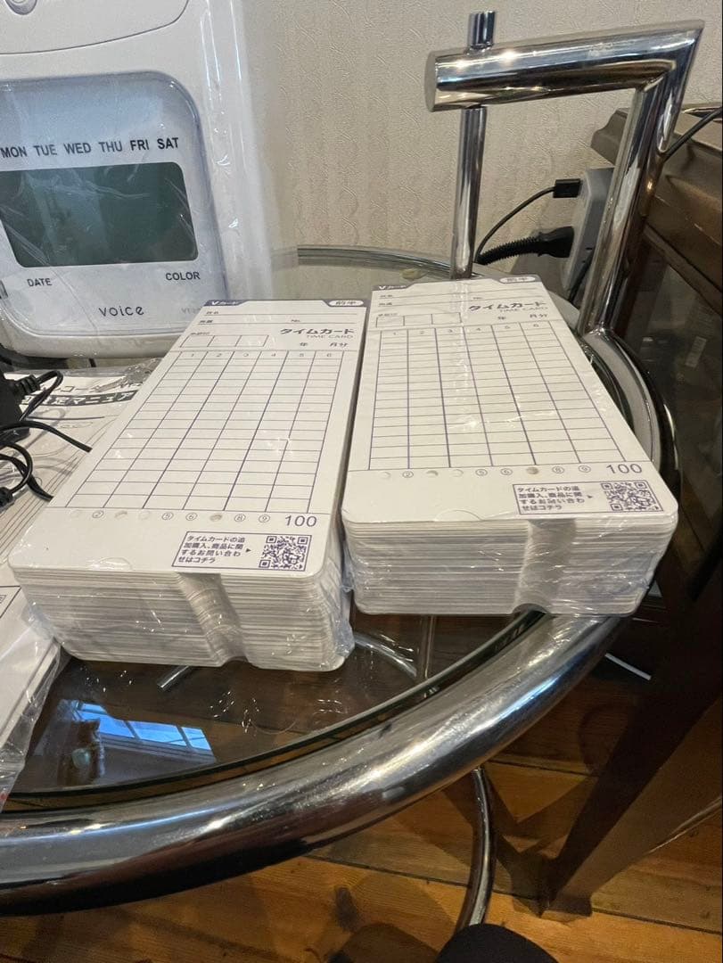 voice VT-2000 タイムレコーダー タイムカード本体と用紙