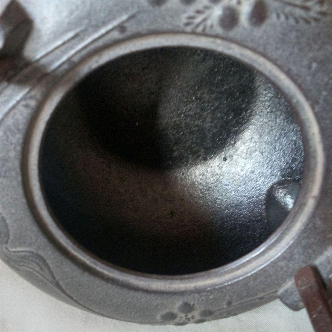 釜師　人間国宝　高橋敬典・鉄瓶 銚子・梅紋　陶器替蓋付 未使用箱付