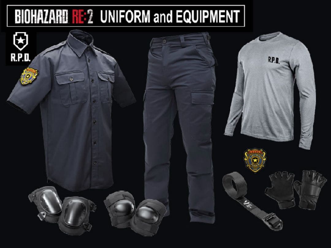 R.P.D. バイオハザードユニフォーム8点セット＋ベスト Lサイズ