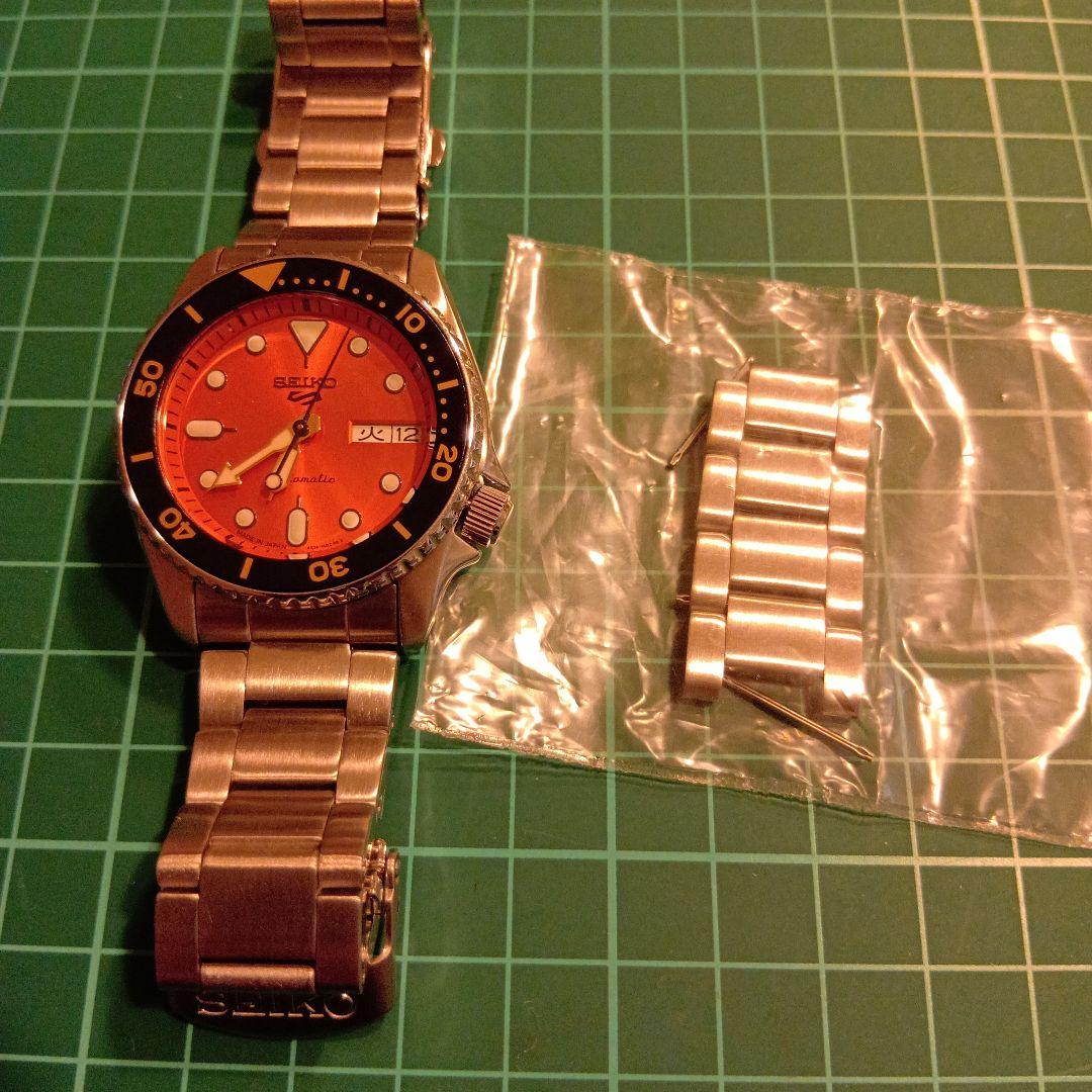 おそらく最安値　セイコー 　ファイブスポーツ　ミッドサイズ　オレンジ