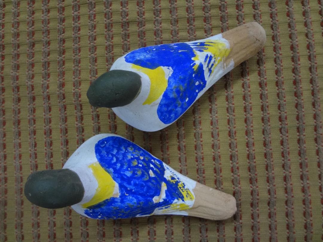 鳩笛・目なし鳩　１０羽セット●１９５０年代当時もの郷土玩具土人形　民芸品　土笛