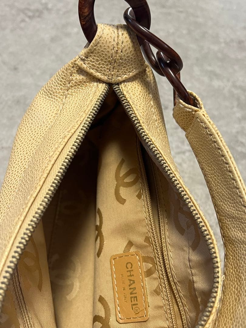 CHANEL ハンドバッグ シャネル ココマーク キャビアスキン プラチェーン