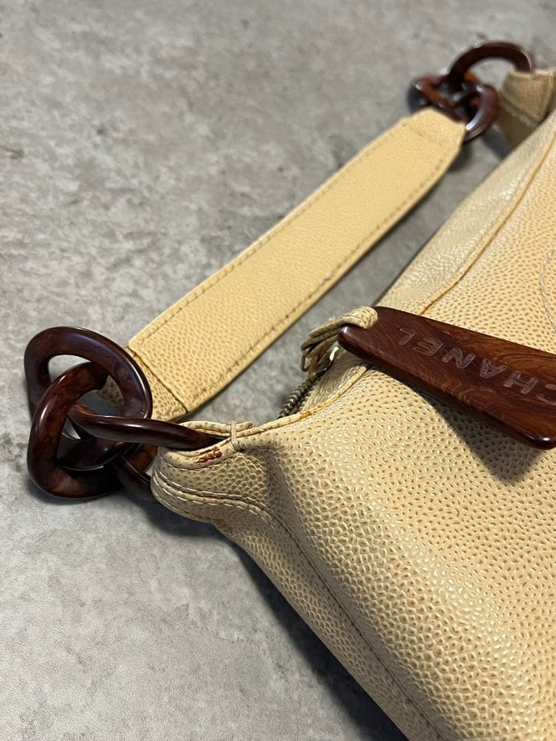 CHANEL ハンドバッグ シャネル ココマーク キャビアスキン プラチェーン