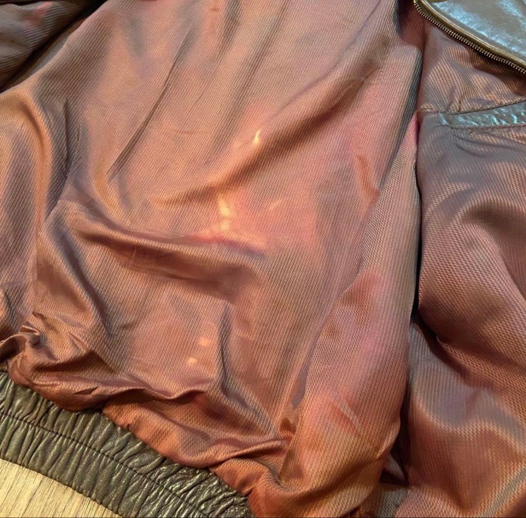 90s レザー スウィングトップ 短丈 vintage