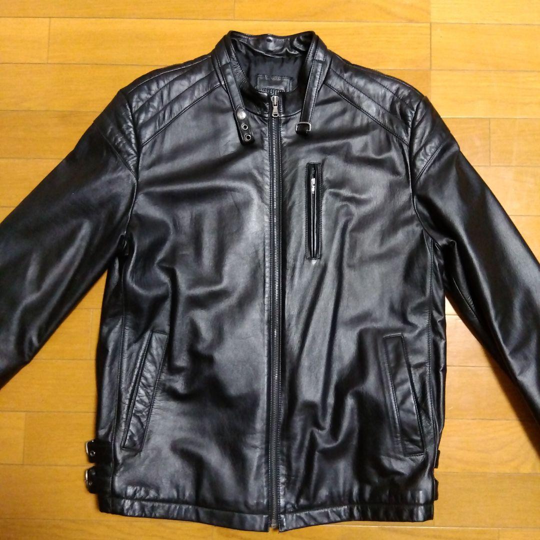 【極美品牛革‼️】EIGEN レザーシングルライダースジャケット　Lサイズ