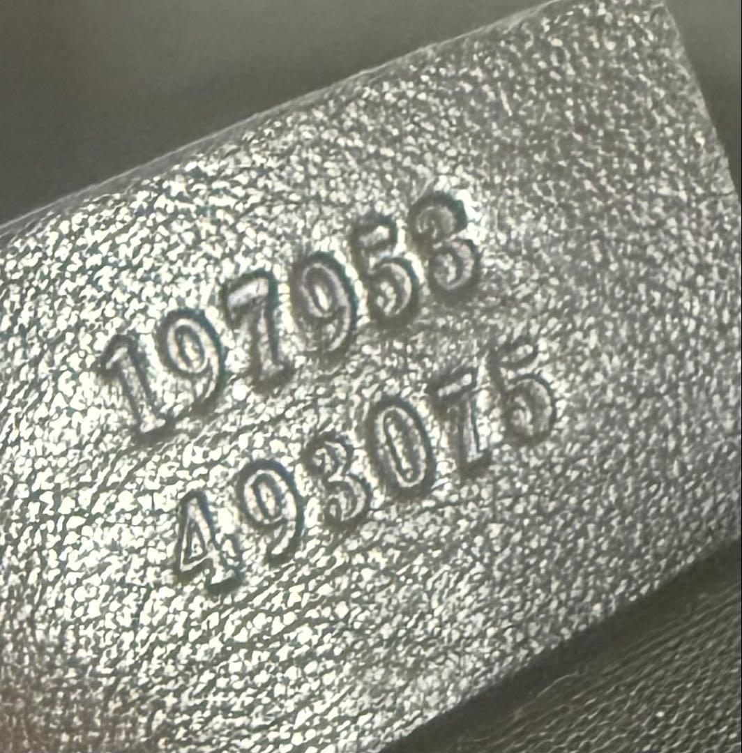 GUCCI トートバッグ　GG柄　クリスタル　レザー　ネイビー