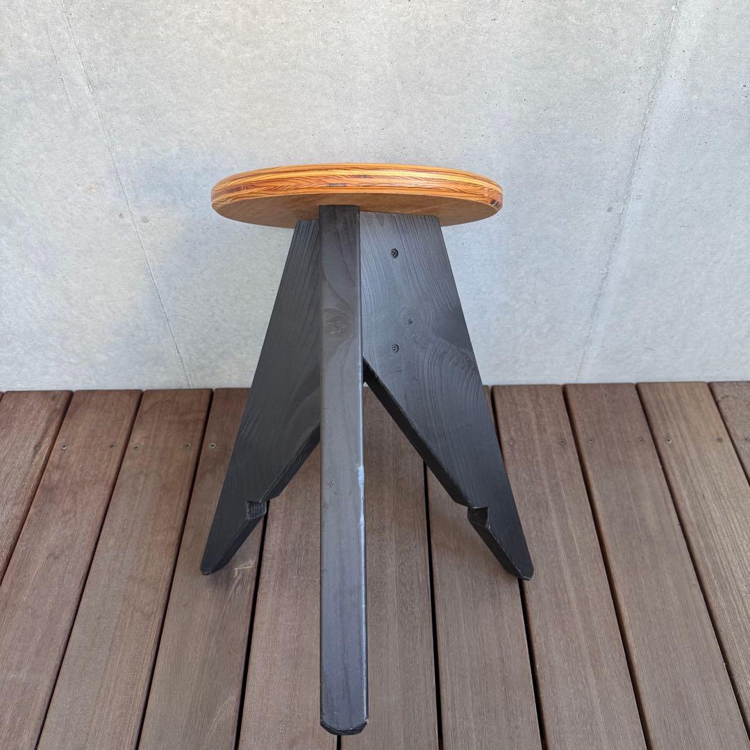 M&M カスタムパフォーマンス 木製スツール 椅子 チェア