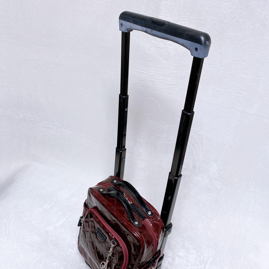 SWANY　エマイロ　エナメル　ショッピングカート　ボルドー　ストッパー付　４輪