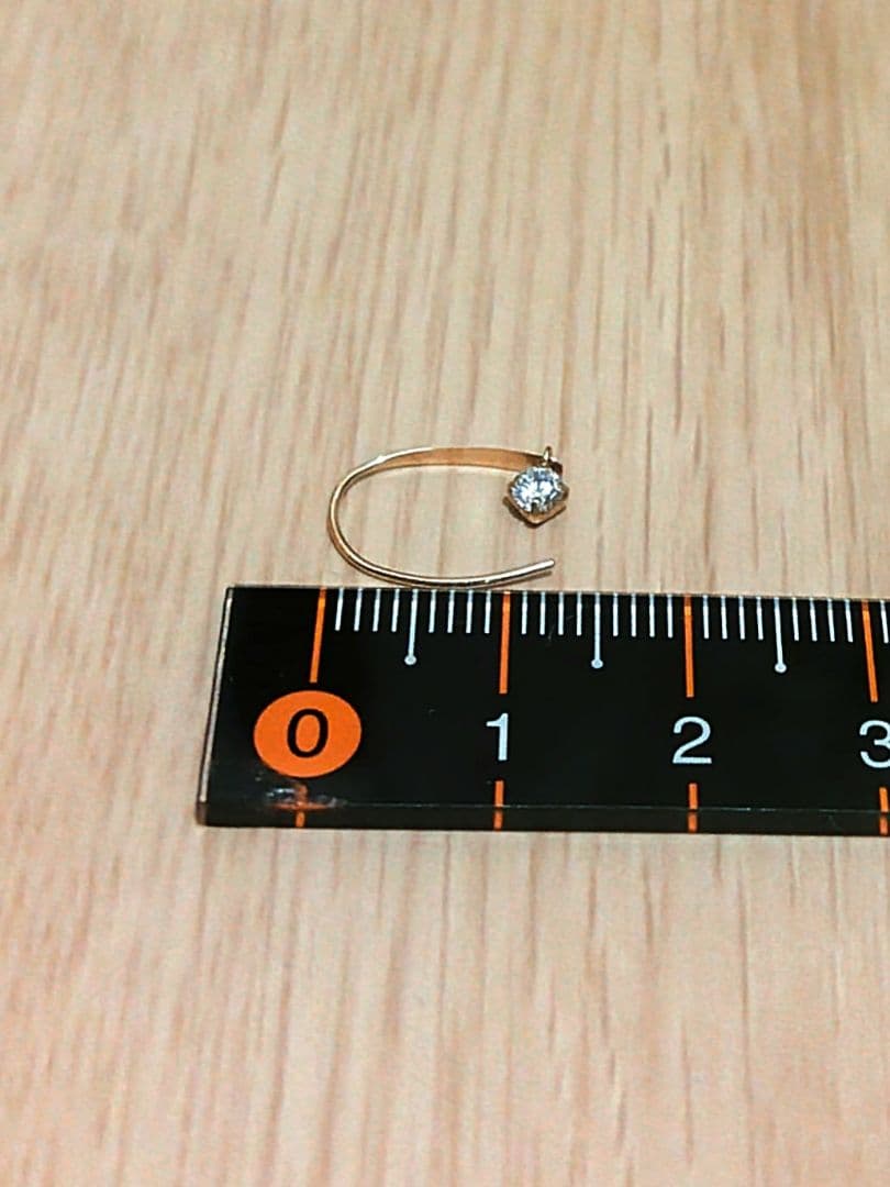 ツツミ K18 イエローゴールド ドロップピアス　フックピアス