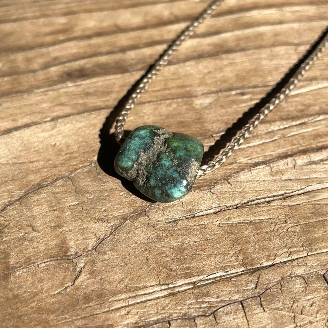 チベタン オールドターコイズ ＊ マクラメネックレス