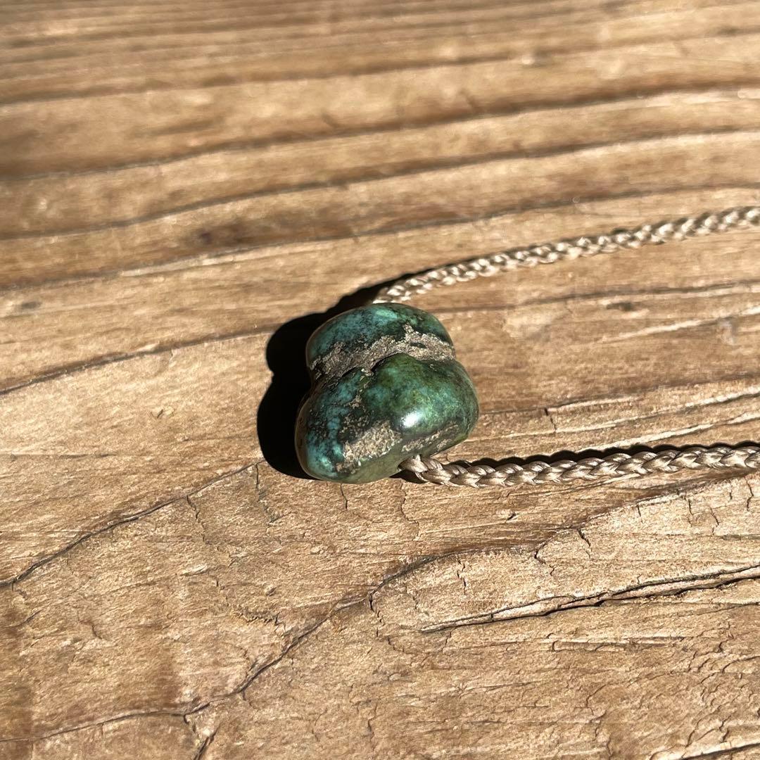 チベタン オールドターコイズ ＊ マクラメネックレス