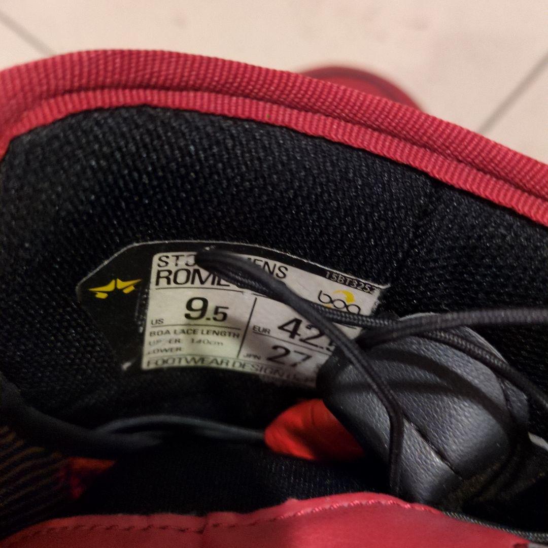 スノーボードブーツ レッド　美品　27.5cm rome sds