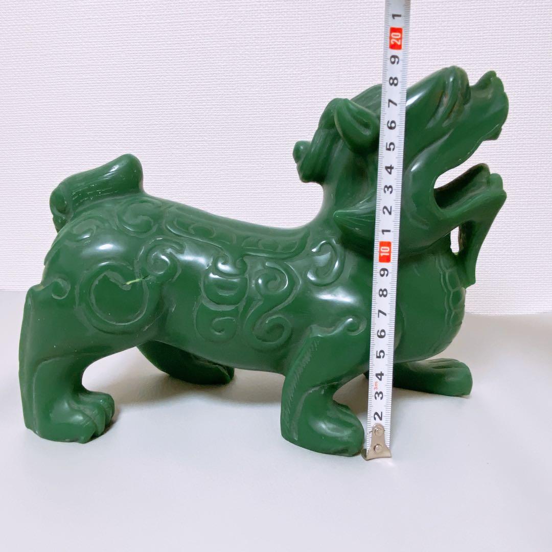 砡製　獅子置物　箱付 4.3kg