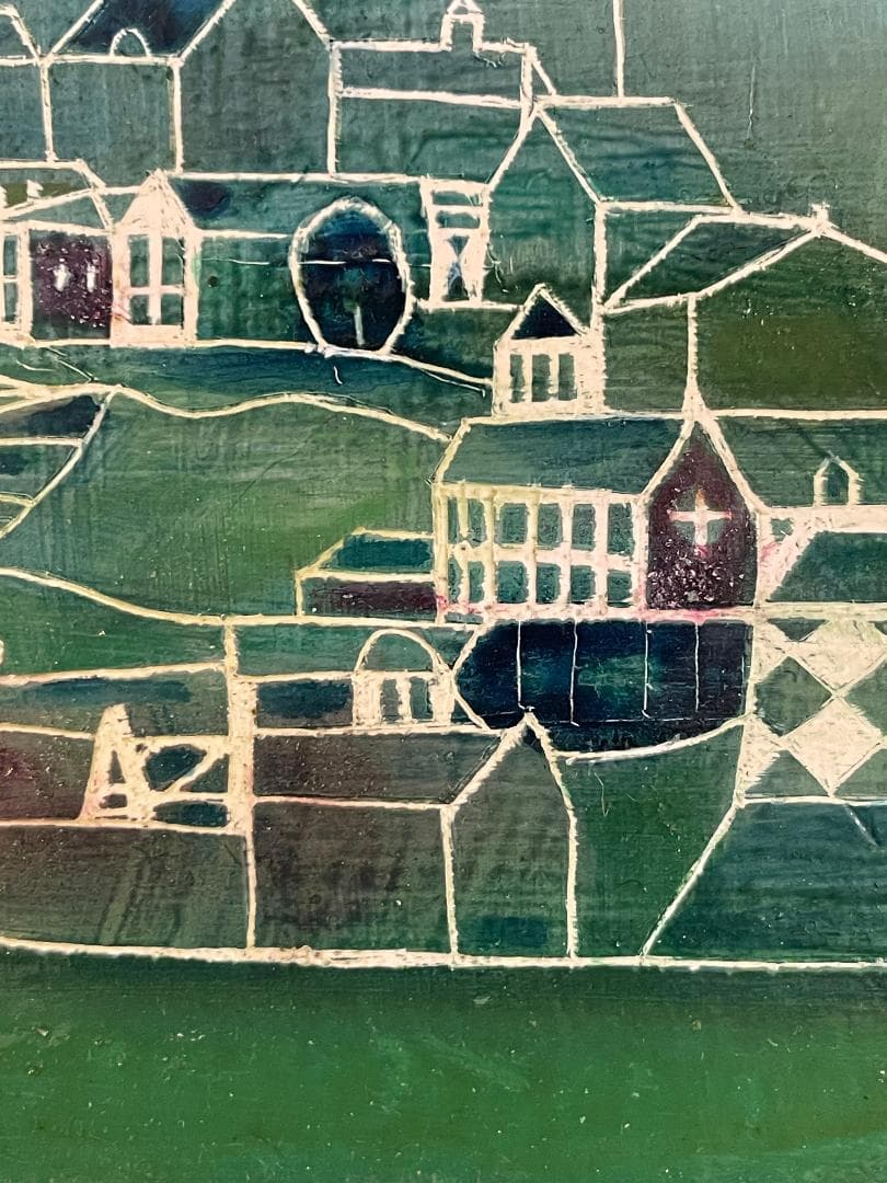 「真作」作者不明　風景画　油彩画　額装　サイン有り　SM号