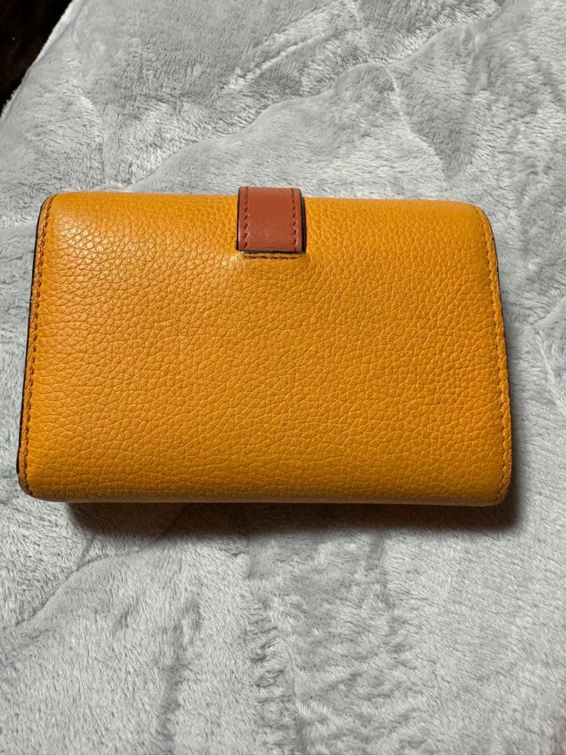 イエロー レザー 三つ折り財布