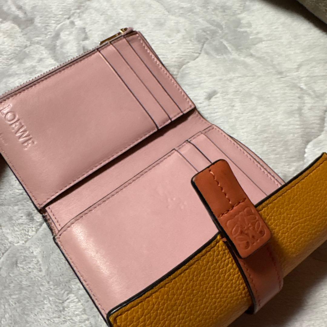 イエロー レザー 三つ折り財布