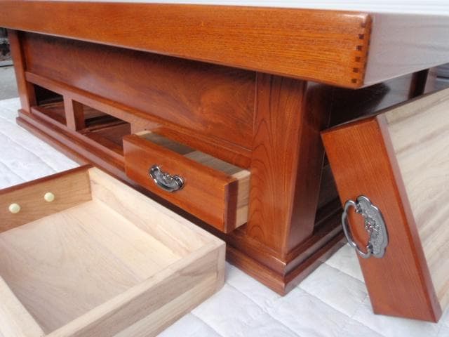 希少！新品♪120巾 欅 ケヤキ 長火鉢 囲炉裏テーブル 座敷机 検/鉄瓶