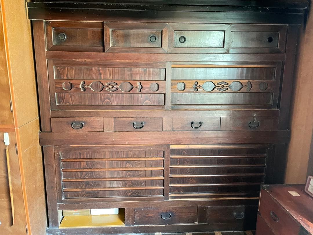 アンティーク　水屋箪笥　茶箪笥　茶棚　骨董