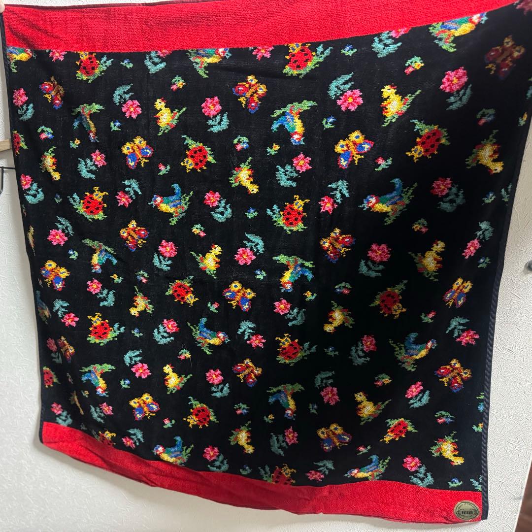 FILLER 花と鳥刺繍 バスタオル