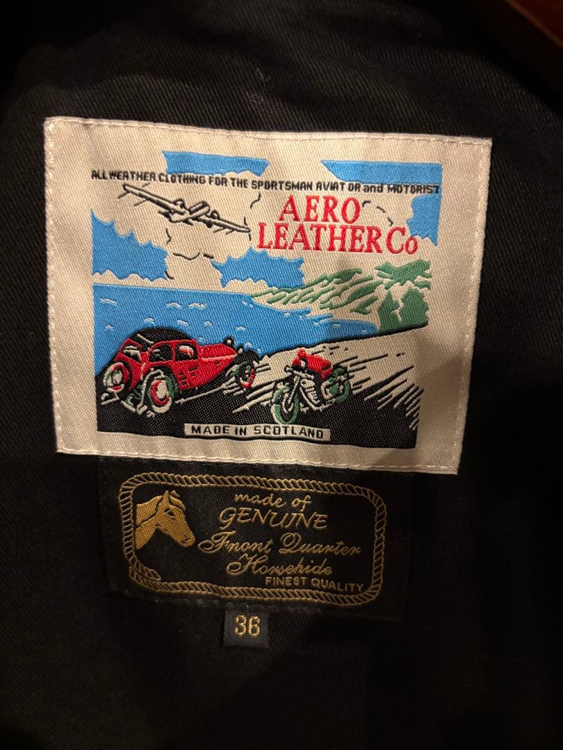 P*A様 早い者勝ち　試着のみ　36 エアロレザー CAFE RACER ブラッ