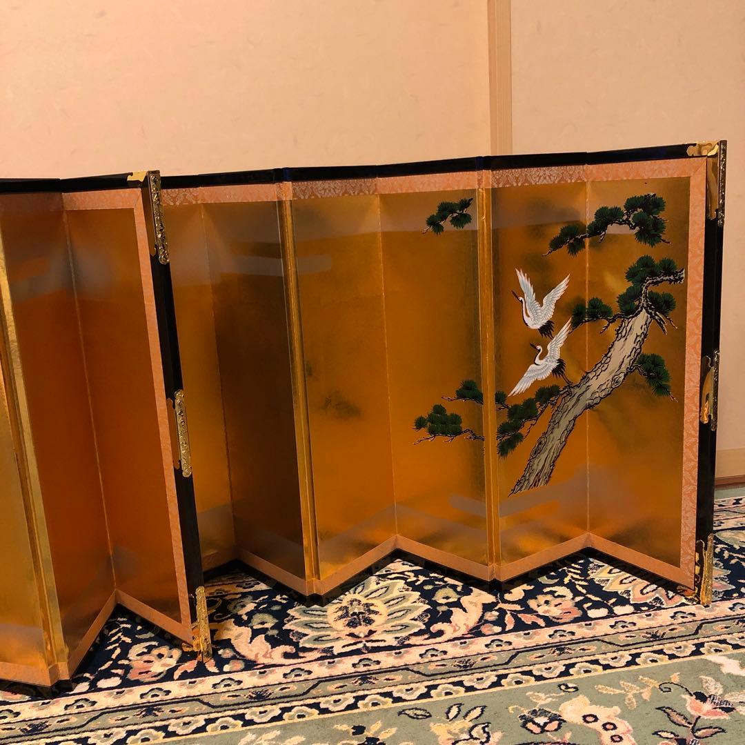 お雛様屏風　松、梅、鶴特大