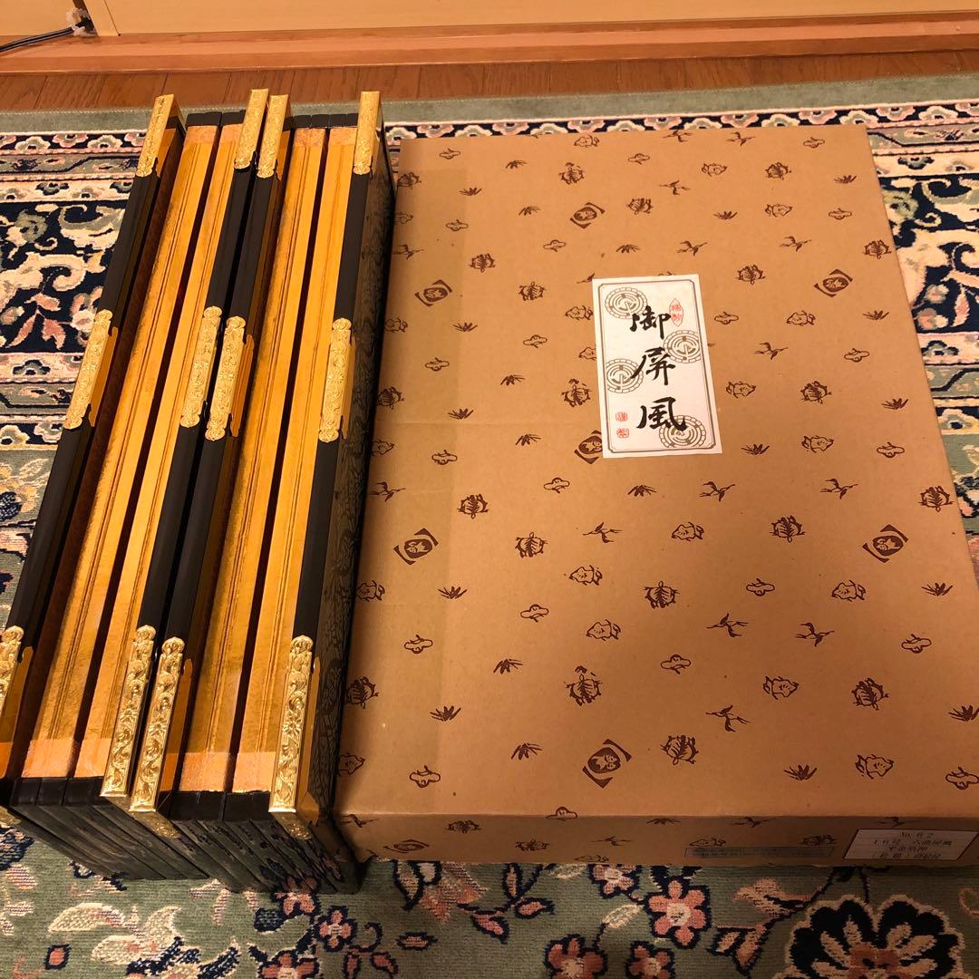 お雛様屏風　松、梅、鶴特大