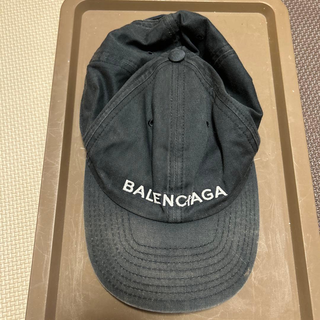 BALENCIAGA バレンシアガ　ブラック　ロゴ刺繍　キャップ　帽子　国内正規