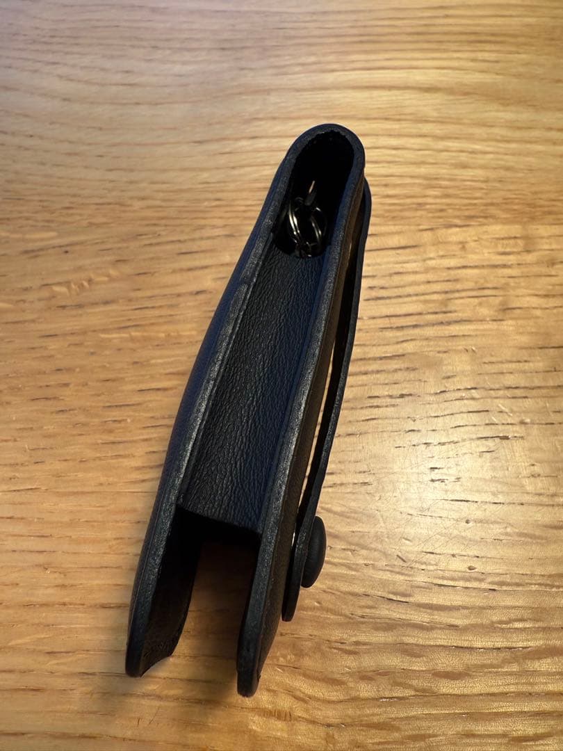 純正 Porsche ポルシェ レザーキーケース ブラック エンブレム付き