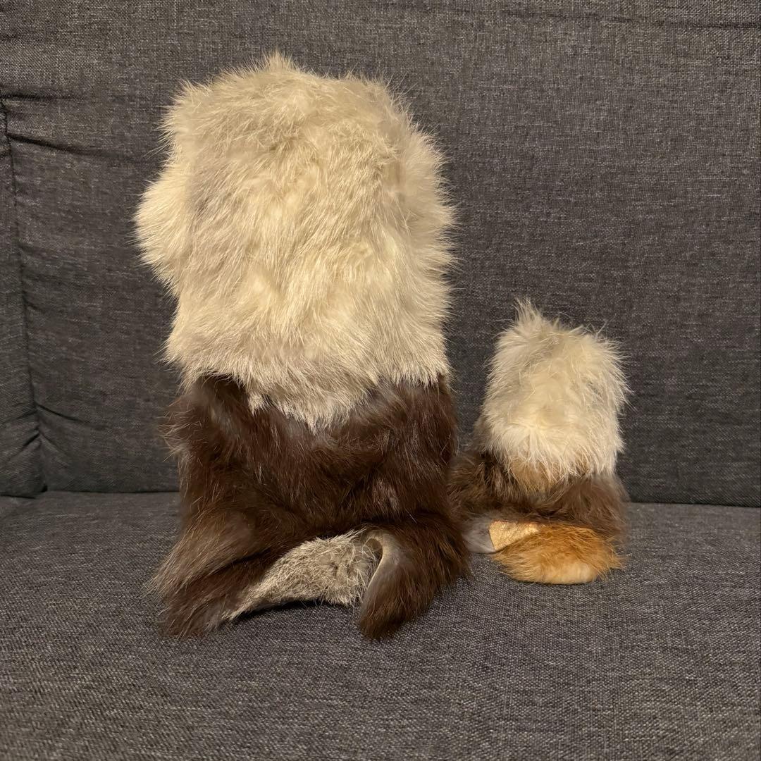 【レトロ】 リアルファー ぬいぐるみ カワセミ フクロウ 鳥 アンティーク