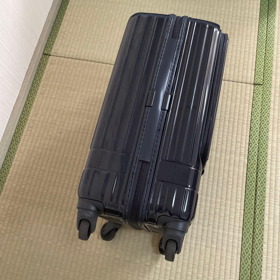 hands+ スーツケース フロントオープン ネイビー 機内持込可