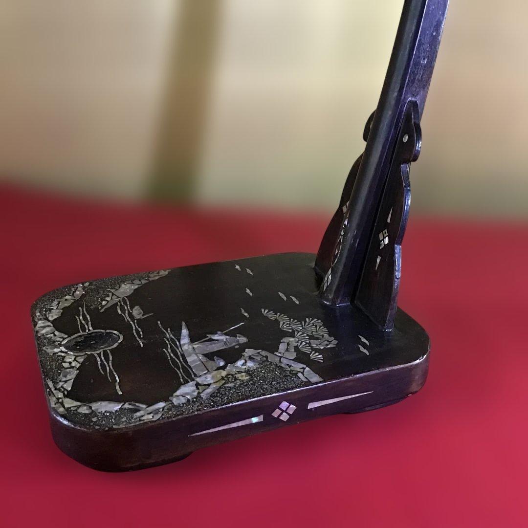 青貝貼太刀掛　刀架　時代物　　　　　　S4