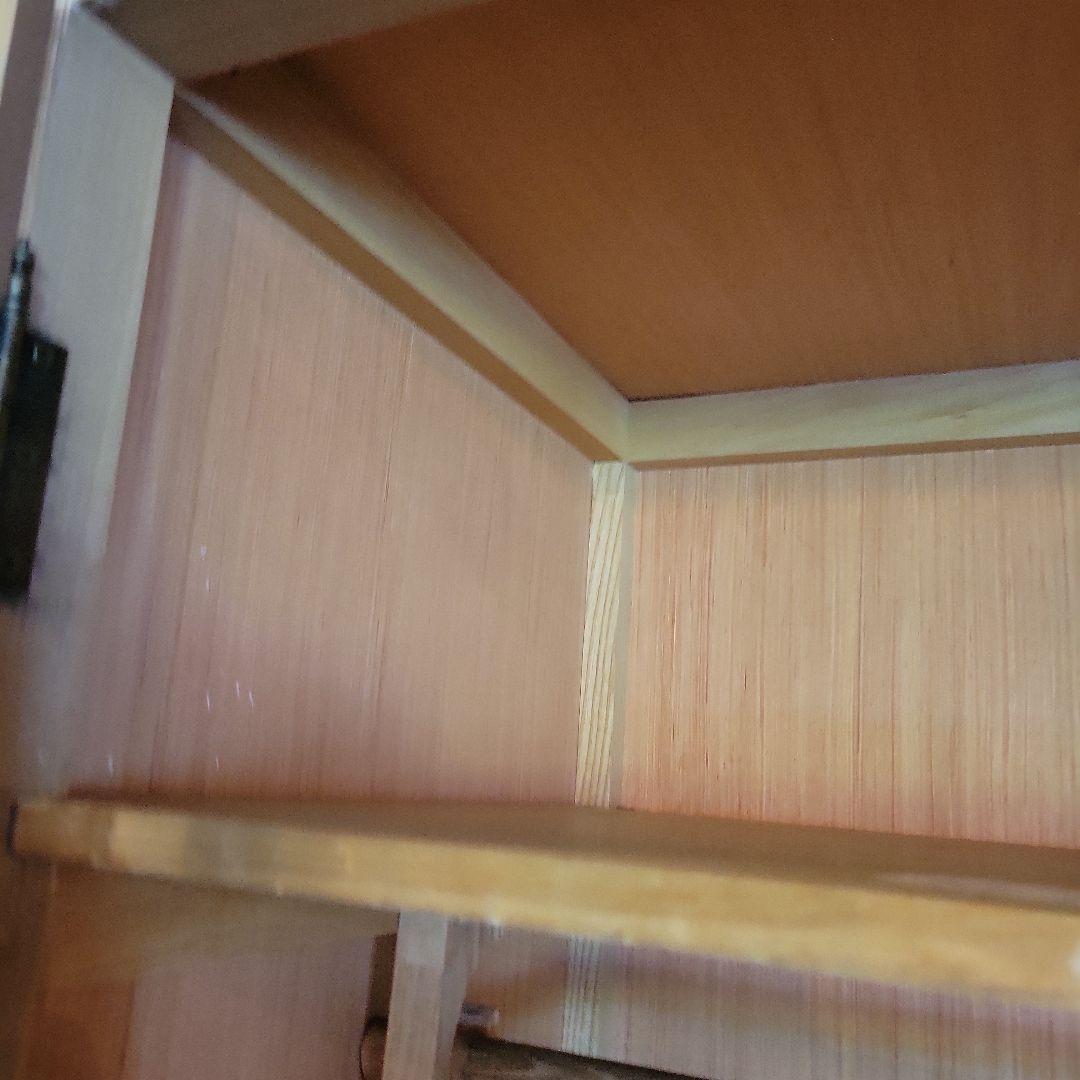 引き取り限定大型家具　アンティーク風木製ワードローブナチュラルウッド