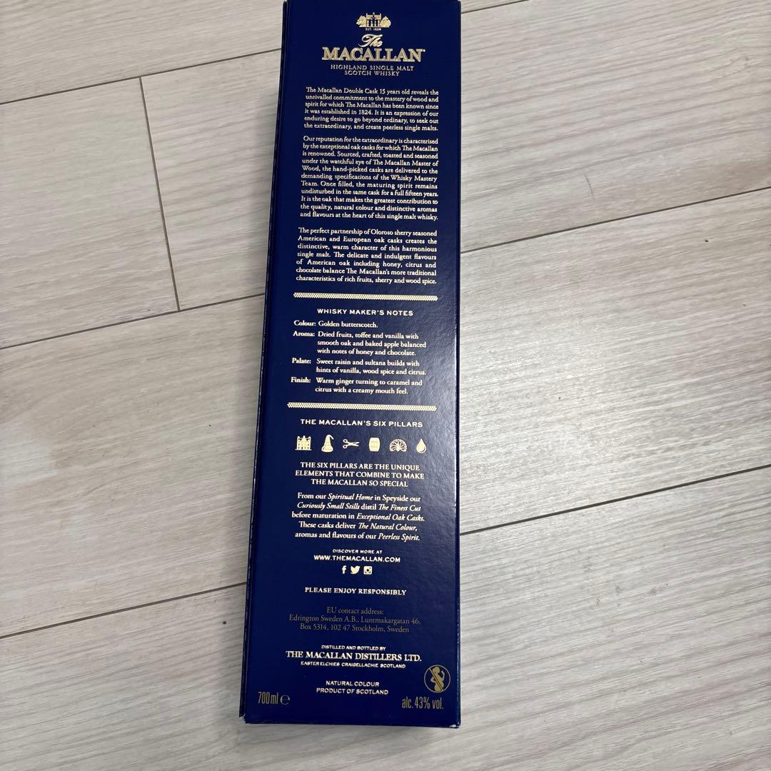 ウイスキー The Macallan 15 Years Old Double Cask