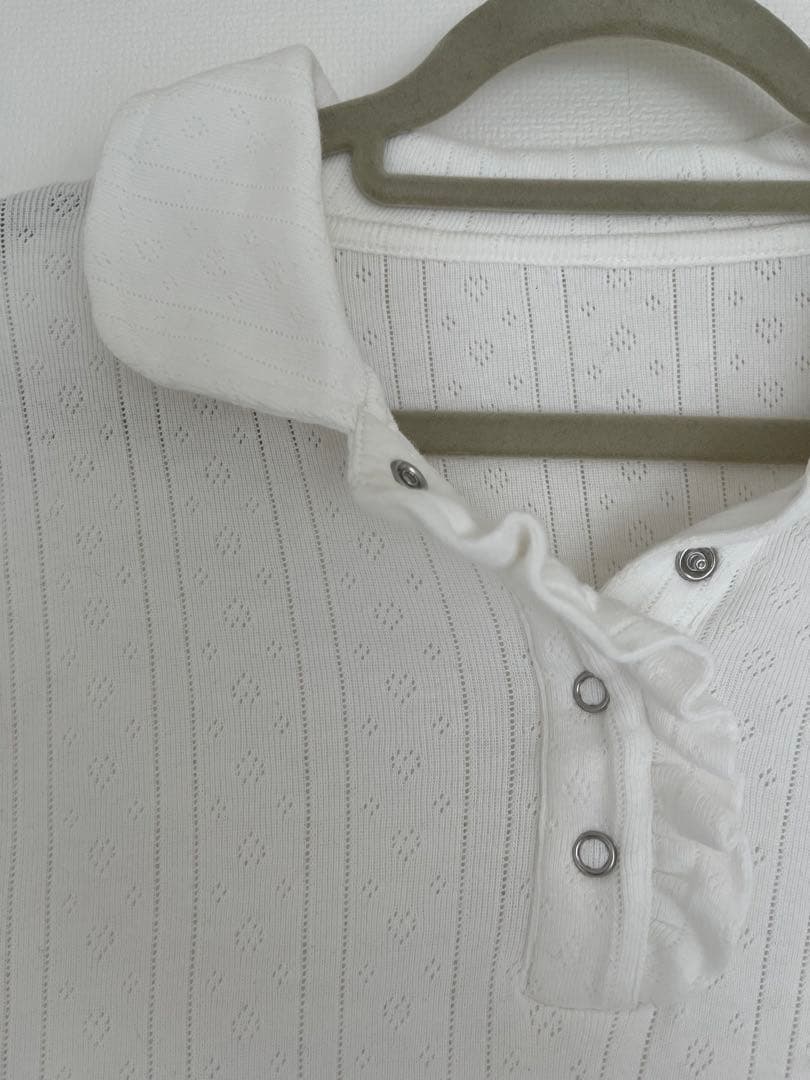 Fano Studios フリル ニット ポロシャツ