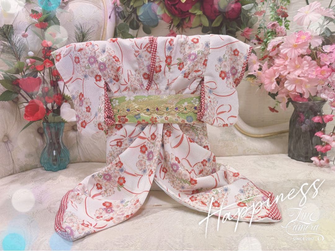 B420.pon2pan2☆オーダー☆犬お着物☆犬お引き摺りお着物