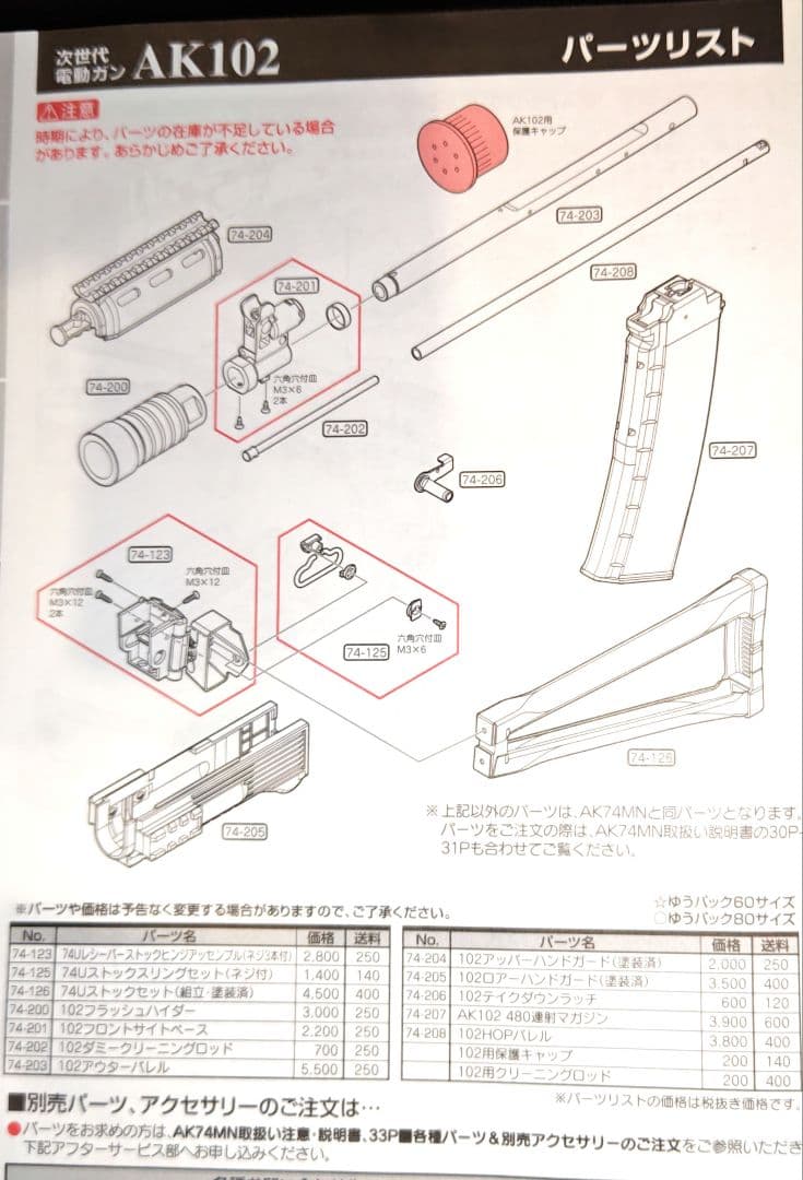 サ*オ様 ☆AK102いろいろセット☆次世代電動ガン☆真っ直ぐ綺麗な弾道☆93m