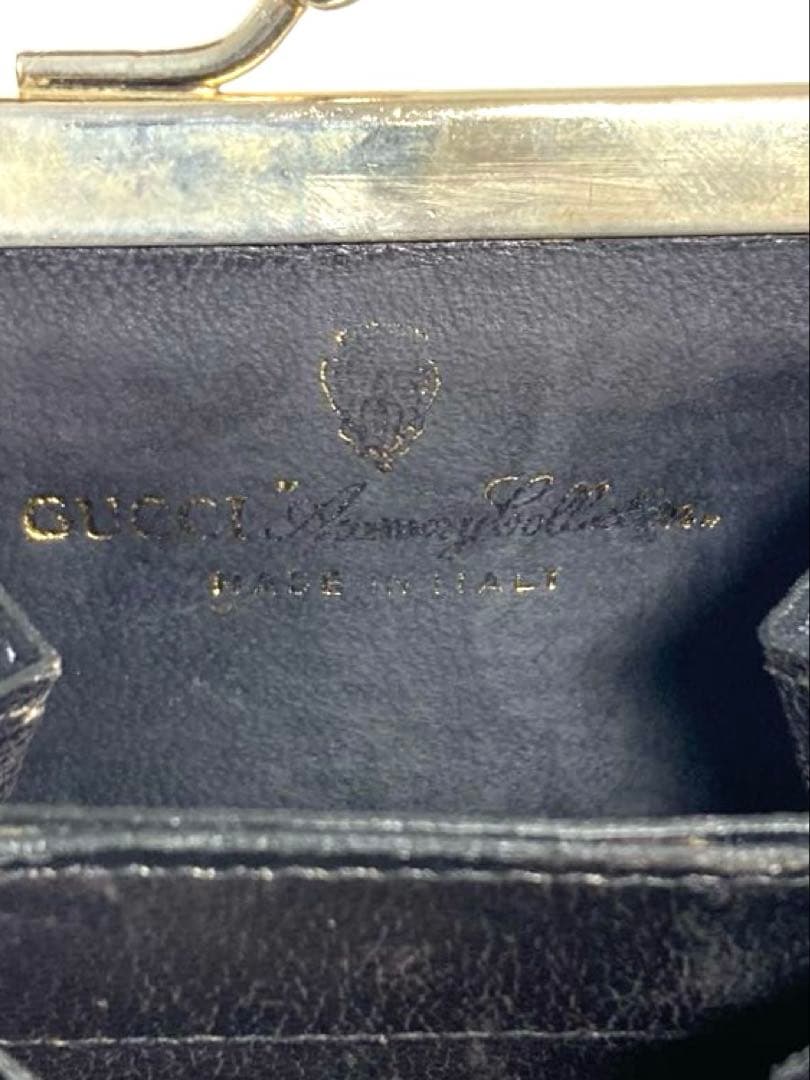 良品　GUCCI グッチ　オールドグッチ　シェリーライン　がま口　ケース