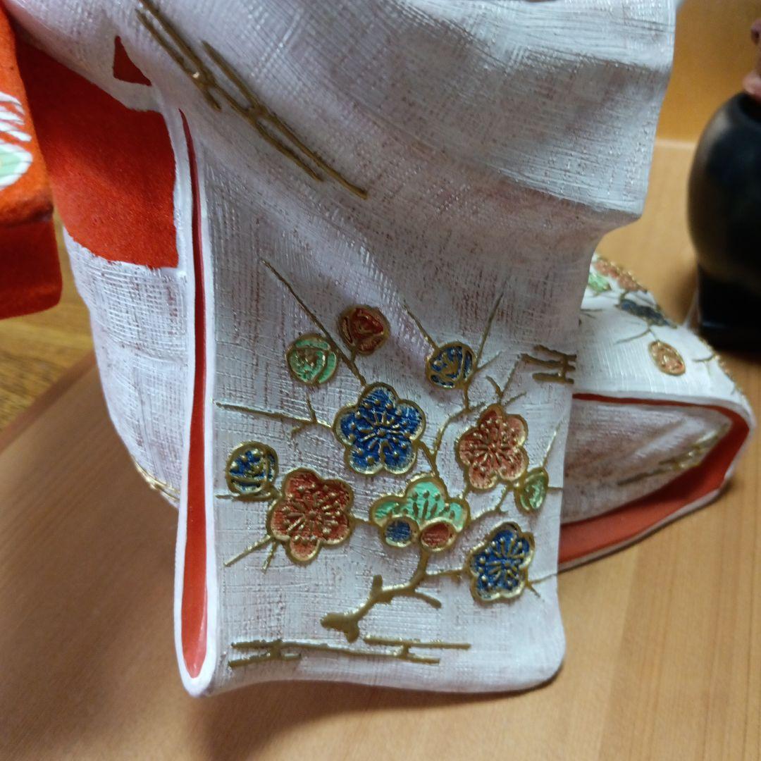 【伝統工芸品】博多人形　点茶　吉武國明氏作　ガラスケース付き　日本人形