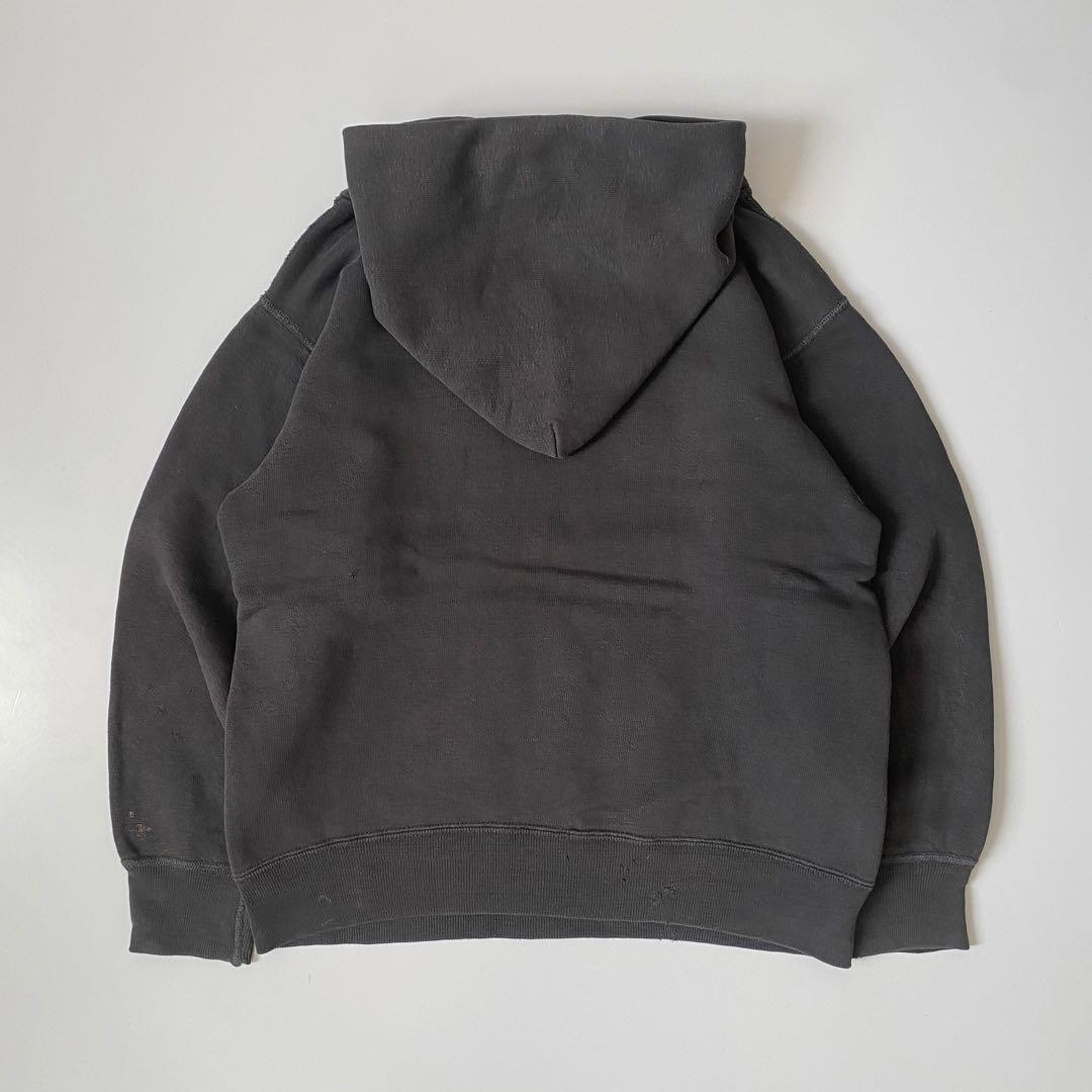50-60s ヴィンテージスウェットフーディ フェードブラック